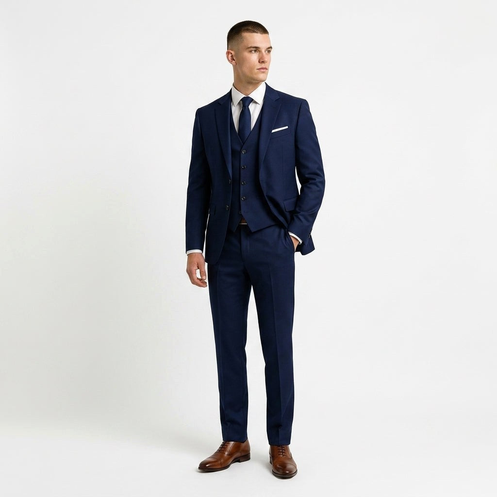 Preston | Elegant Three-Piece Men's Suit with Vest, Slim-Fit Suit | Everlasting Boutique