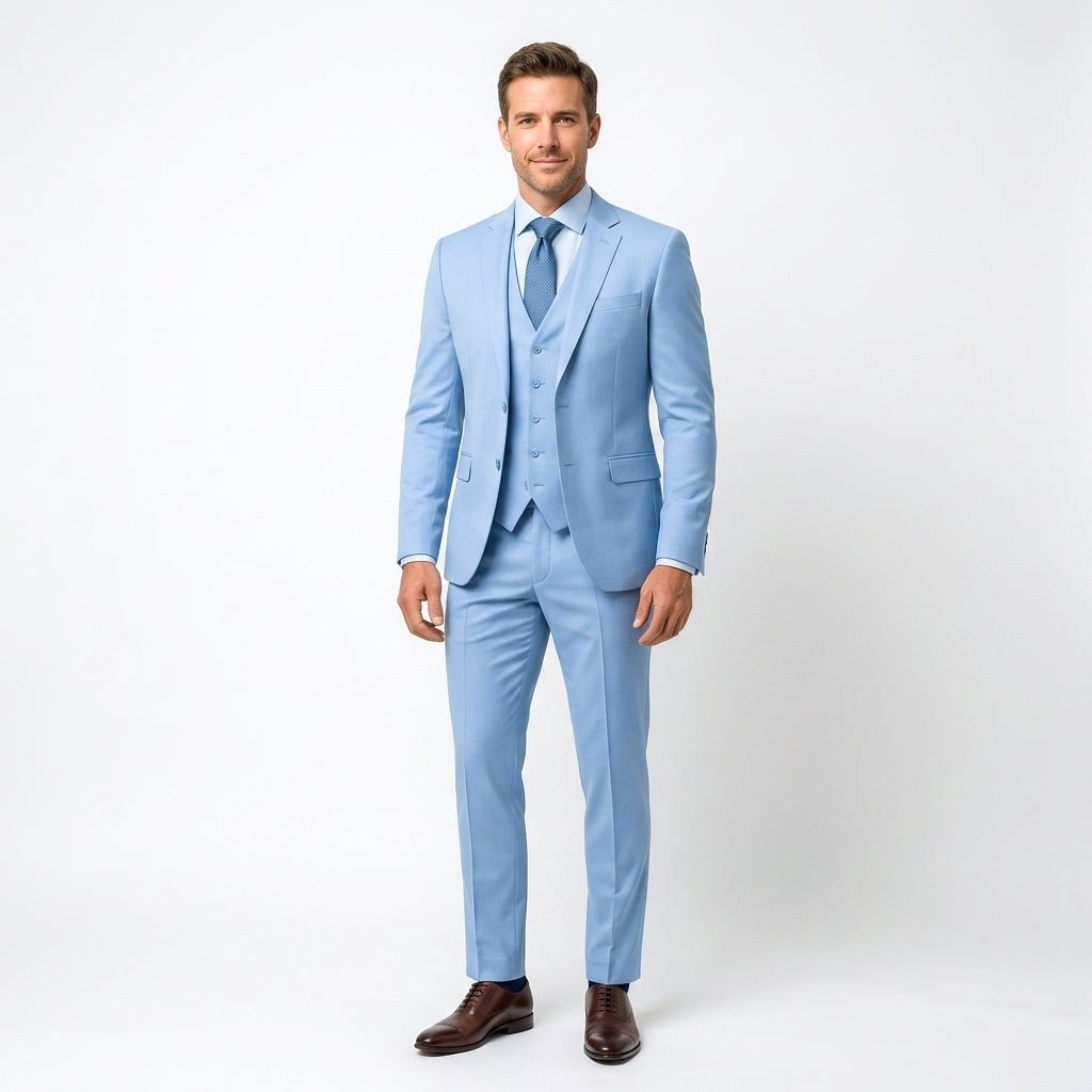 Preston | Elegant Three-Piece Men's Suit with Vest, Slim-Fit Suit | Everlasting Boutique