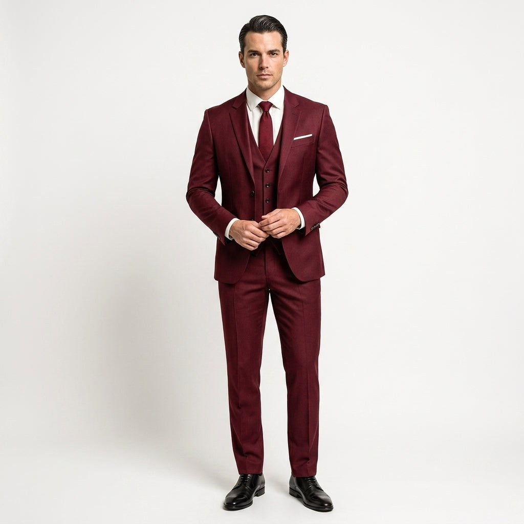 Preston | Elegant Three-Piece Men's Suit with Vest, Slim-Fit Suit | Everlasting Boutique