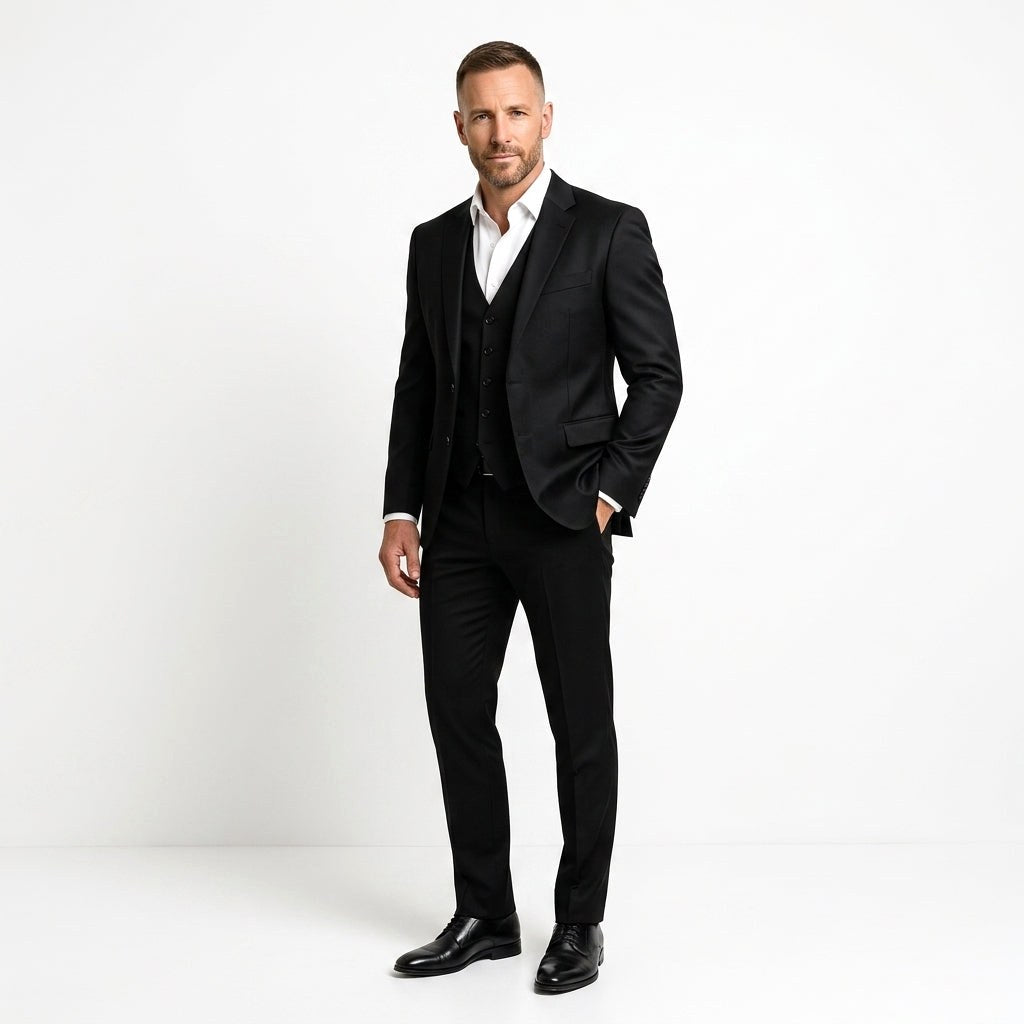 Preston | Elegant Three-Piece Men's Suit with Vest, Slim-Fit Suit | Everlasting Boutique