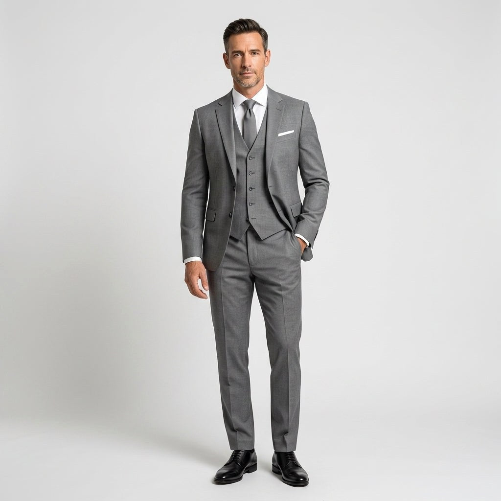Preston | Elegant Three-Piece Men's Suit with Vest, Slim-Fit Suit | Everlasting Boutique