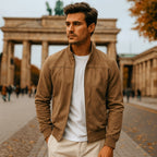 Ralph | Men's Suede Bomber Jacket – an Elegant Autumn Jacket | Everlasting Boutique