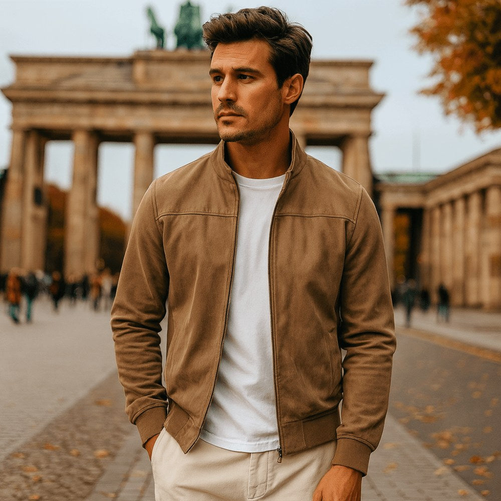 Ralph | Men's Suede Bomber Jacket – an Elegant Autumn Jacket | Everlasting Boutique