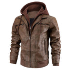 Reginald | Women's Leather Hooded Winter Coat, Slim-Fit Autumn Coat | Everlasting Boutique
