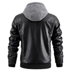 Reginald | Women's Leather Hooded Winter Coat, Slim-Fit Autumn Coat | Everlasting Boutique