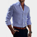 Reuben | Men's Striped Cotton Shirt, Classic Button Shirt | Everlasting Boutique