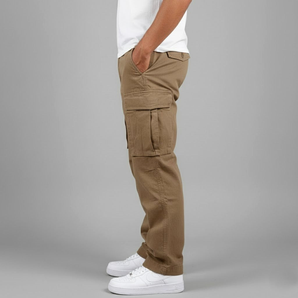 Rhys | Men's Cargo Trousers with Utility Pockets, Straight-Leg Work Trousers | Everlasting Boutique