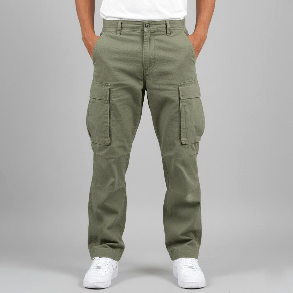 Rhys | Men's Cargo Trousers with Utility Pockets, Straight-Leg Work Trousers | Everlasting Boutique