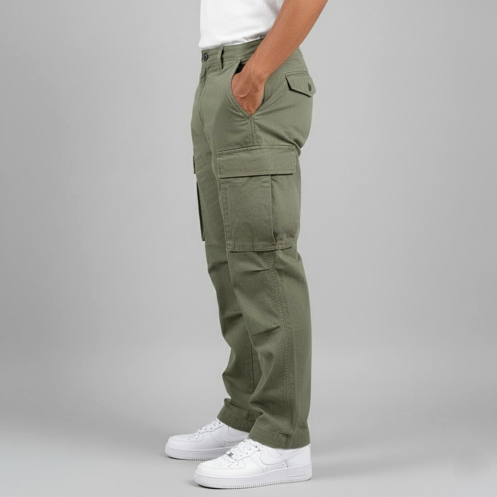 Rhys | Men's Cargo Trousers with Utility Pockets, Straight-Leg Work Trousers | Everlasting Boutique