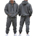 Robert | Men's Sporty Hooded Tracksuit, Warm Winter Set | Everlasting Boutique | Dark Grey