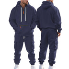 Robert | Men's Sporty Hooded Tracksuit, Warm Winter Set | Everlasting Boutique | Dark Grey