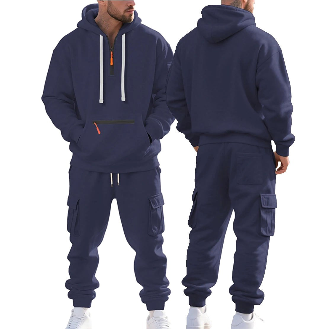 Robert | Men's Sporty Hooded Tracksuit, Warm Winter Set | Everlasting Boutique | Dark Grey