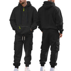 Robert | Men's Sporty Hooded Tracksuit, Warm Winter Set | Everlasting Boutique | Dark Grey
