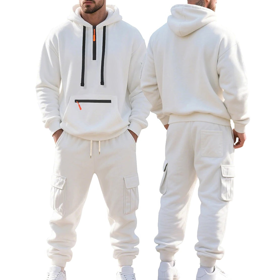 Robert | Men's Sporty Hooded Tracksuit, Warm Winter Set | Everlasting Boutique | Dark Grey