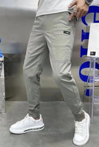 Robert | Men's Stretch Cargo Trousers, Lightweight Flexible Trousers | Everlasting Boutique | Light Grey