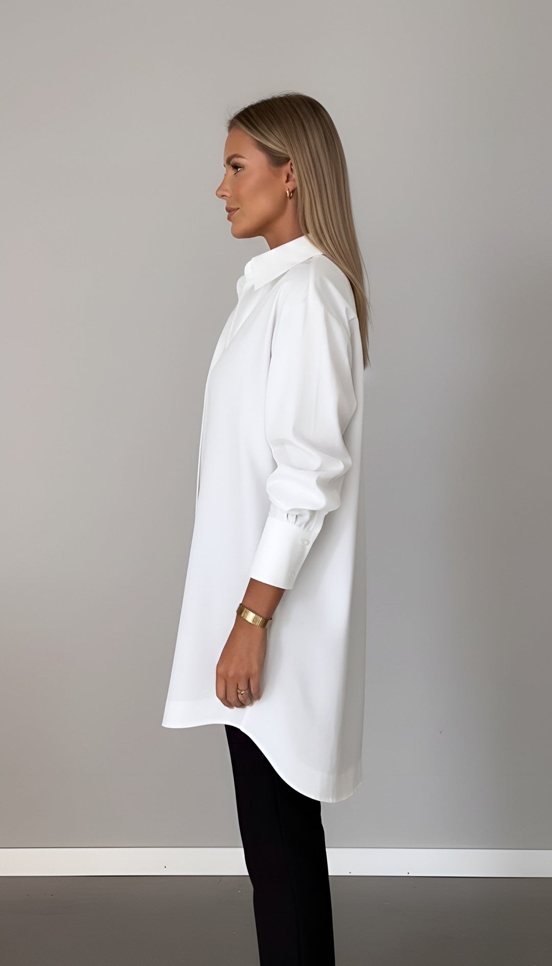 Romane | Women's Oversized Cotton Shirt, Button-Front Blouse | Everlasting Boutique