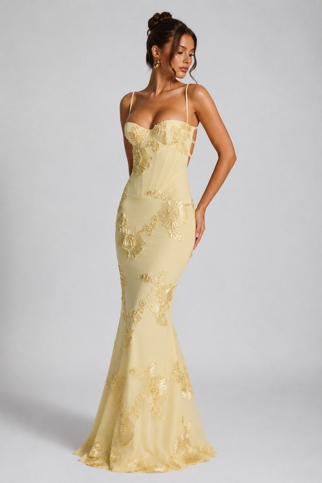 Rosie | Women's Floral Corset Maxi Dress, Sculpted Occasion Dress | Everlasting Boutique
