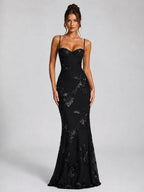 Rosie | Women's Floral Corset Maxi Dress, Sculpted Occasion Dress | Everlasting Boutique