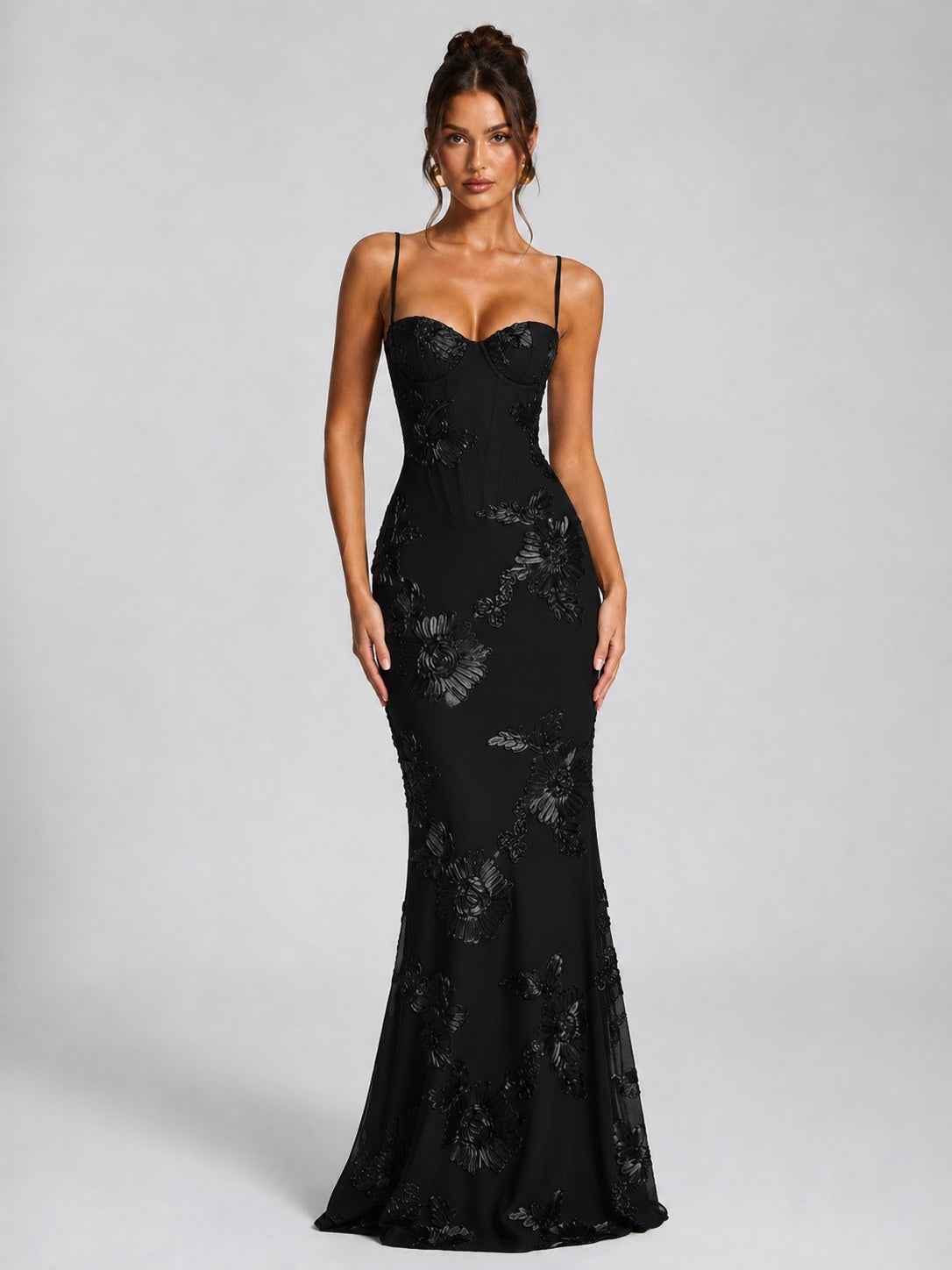 Rosie | Women's Floral Corset Maxi Dress, Sculpted Occasion Dress | Everlasting Boutique