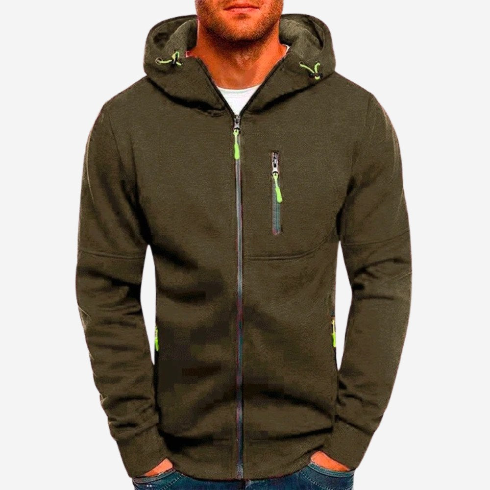 Ross | Men's Zip-Up Hoodie, Relaxed-Fit Autumn Jumper | Everlasting Boutique