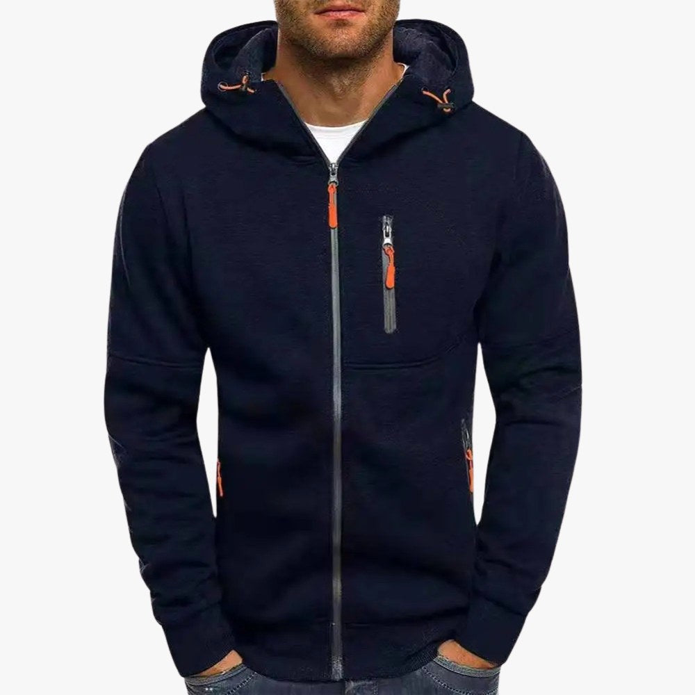 Ross | Men's Zip-Up Hoodie, Relaxed-Fit Autumn Jumper | Everlasting Boutique