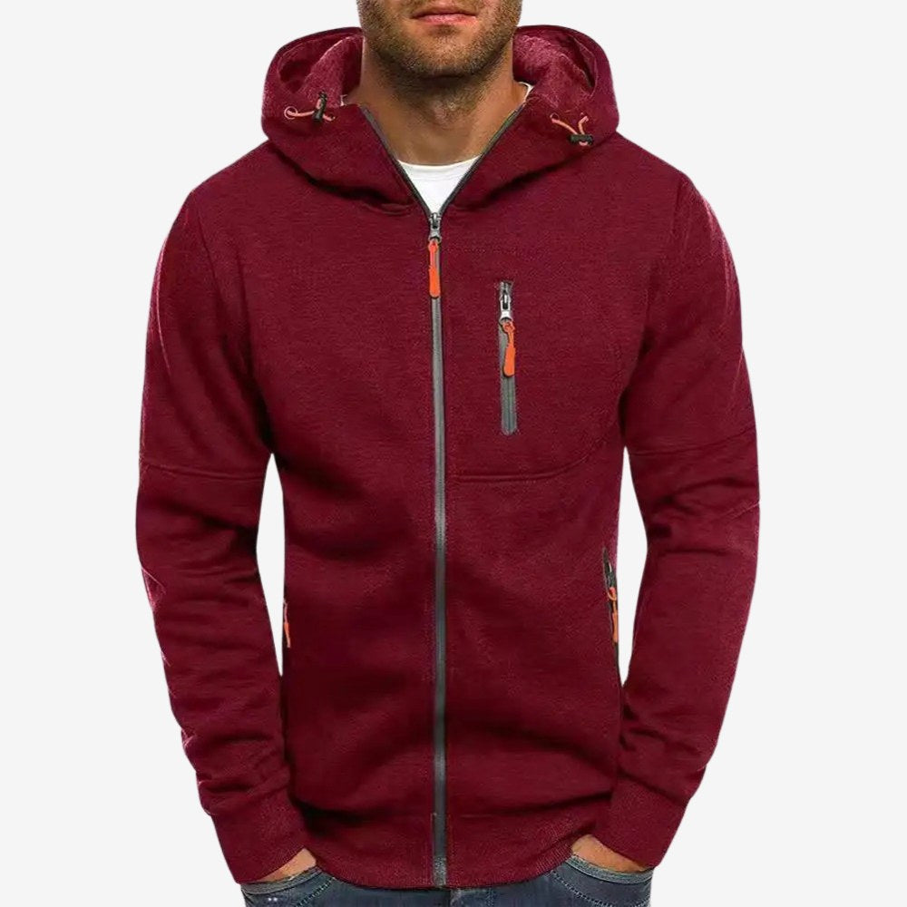 Ross | Men's Zip-Up Hoodie, Relaxed-Fit Autumn Jumper | Everlasting Boutique