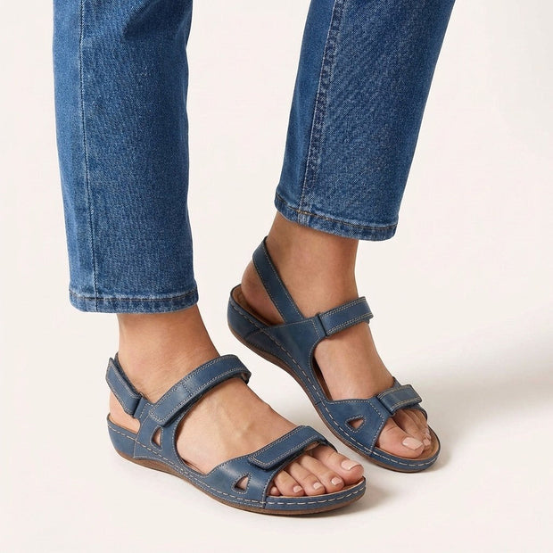 Everlasting Boutique | Ruby | Women's Adjustable Strap Comfort Sandals - Blue
