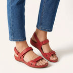 Everlasting Boutique | Ruby | Women's Adjustable Strap Comfort Sandals - Red