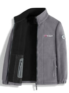 Rudolf | Men's Fleece Jacket with Collar, Outdoor Fleece Jacket | Everlasting Boutique | Red