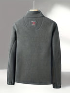 Rudolf | Men's Fleece Jacket with Collar, Outdoor Fleece Jacket | Everlasting Boutique | Red