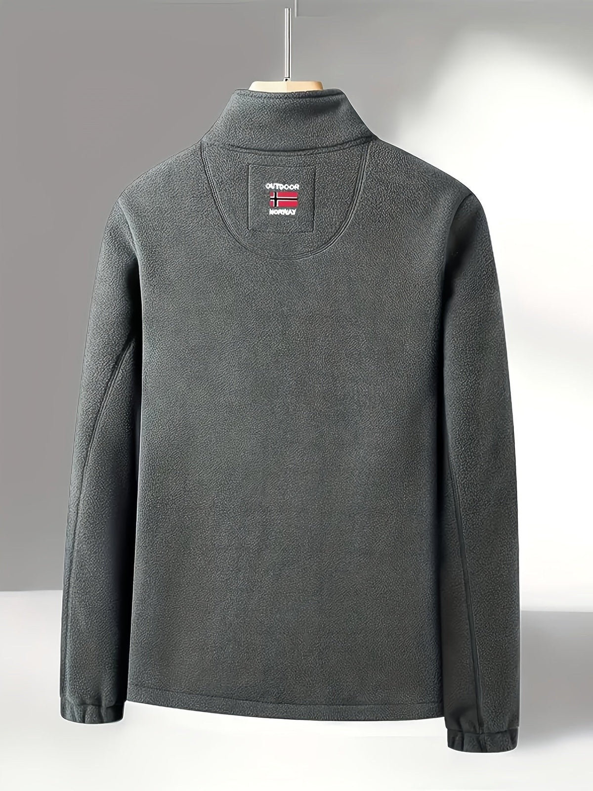 Rudolf | Men's Fleece Jacket with Collar, Outdoor Fleece Jacket | Everlasting Boutique | Red