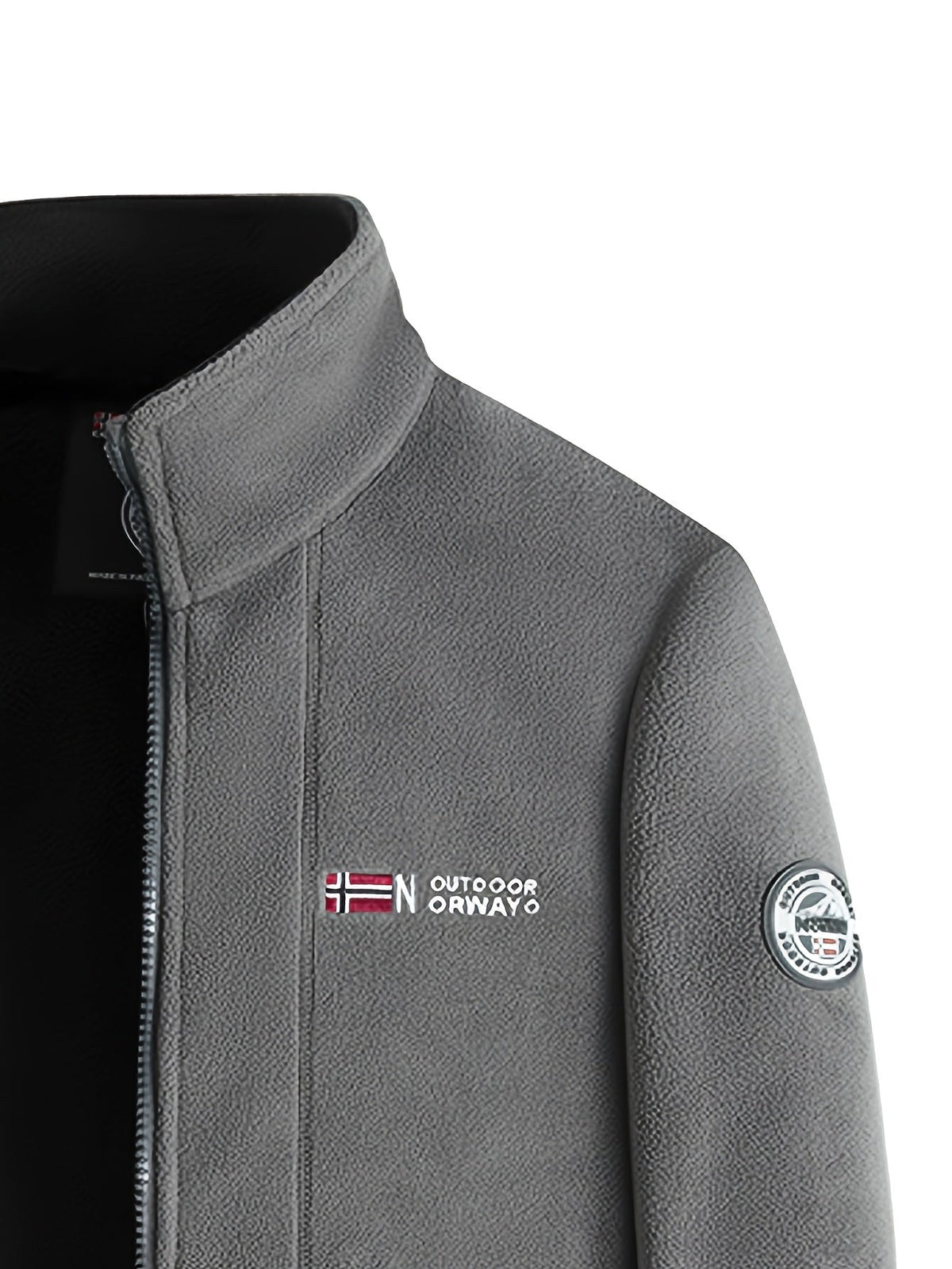 Rudolf | Men's Fleece Jacket with Collar, Outdoor Fleece Jacket | Everlasting Boutique | Khaki