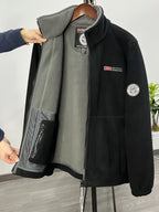 Rudolf | Men's Fleece Jacket with Collar, Outdoor Fleece Jacket | Everlasting Boutique | Khaki