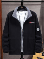 Rudolf | Men's Fleece Jacket with Collar, Outdoor Fleece Jacket | Everlasting Boutique | Khaki