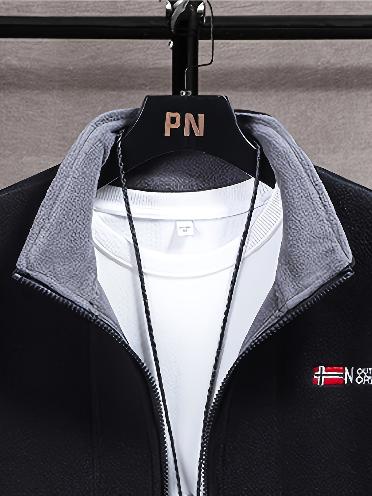 Rudolf | Men's Fleece Jacket with Collar, Outdoor Fleece Jacket | Everlasting Boutique | Grey