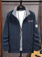 Rudolf | Men's Fleece Jacket with Collar, Outdoor Fleece Jacket | Everlasting Boutique | Grey