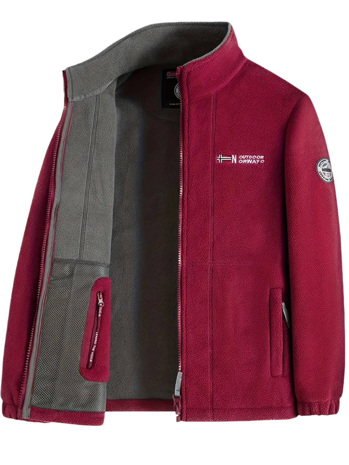 Rudolf | Men's Fleece Jacket with Collar, Outdoor Fleece Jacket | Everlasting Boutique | Black