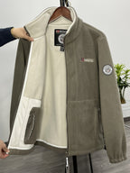 Rudolf | Men's Fleece Jacket with Collar, Outdoor Fleece Jacket | Everlasting Boutique | Dark Blue