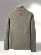 Rudolf | Men's Fleece Jacket with Collar, Outdoor Fleece Jacket | Everlasting Boutique | Red