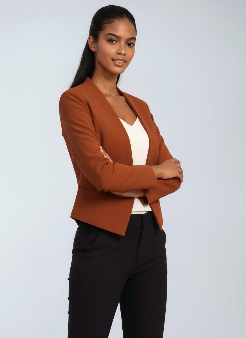 Sabrina | Women's Open-Front Blazer, Short Elegant Jacket | Everlasting Boutique