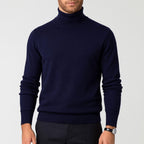 Samuel | Men's Cashmere Roll-Neck Jumper, Timeless Knit Jumper | Everlasting Boutique