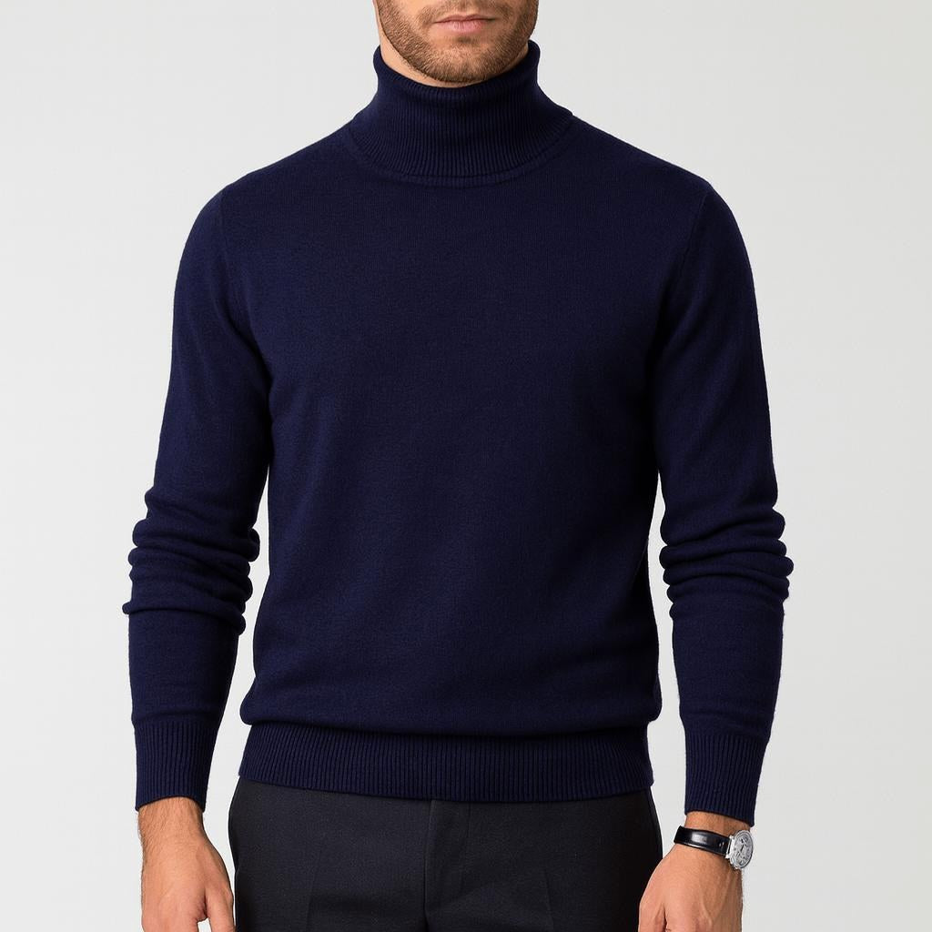 Samuel | Men's Cashmere Roll-Neck Jumper, Timeless Knit Jumper | Everlasting Boutique