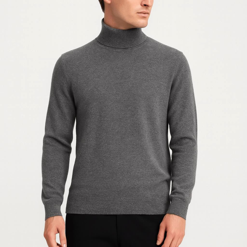Samuel | Men's Cashmere Roll-Neck Jumper, Timeless Knit Jumper | Everlasting Boutique