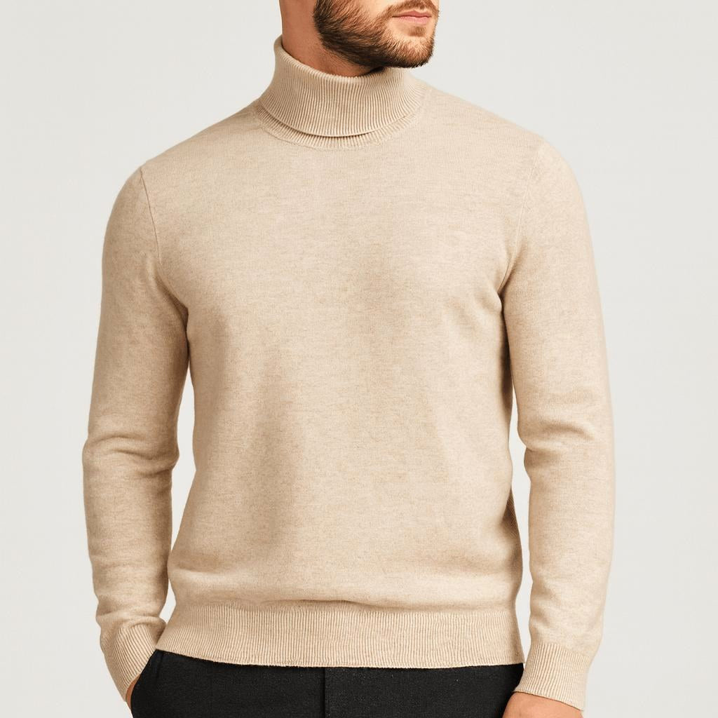 Samuel | Men's Cashmere Roll-Neck Jumper, Timeless Knit Jumper | Everlasting Boutique
