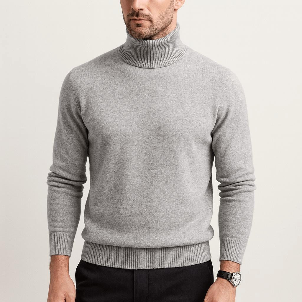 Samuel | Men's Cashmere Roll-Neck Jumper, Timeless Knit Jumper | Everlasting Boutique