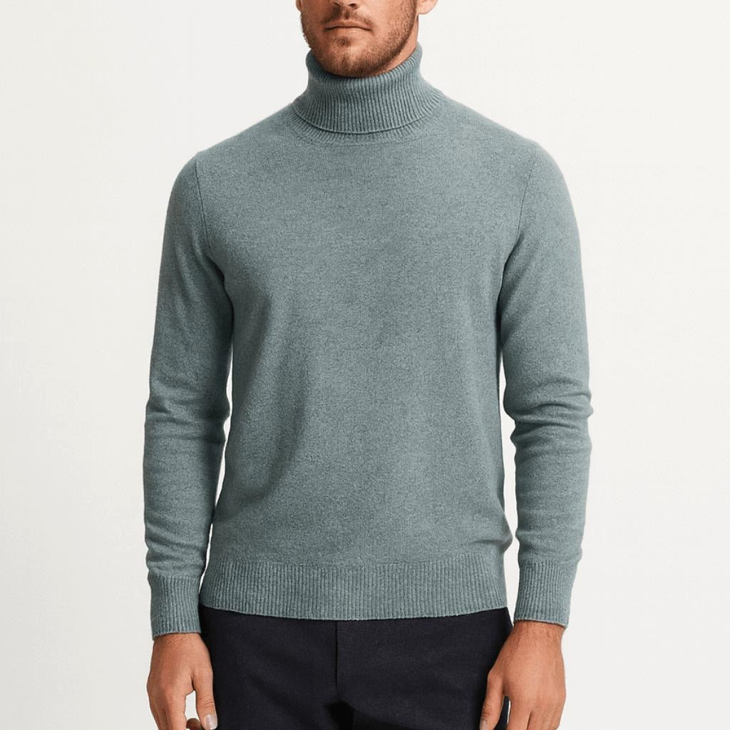 Samuel | Men's Cashmere Roll-Neck Jumper, Timeless Knit Jumper | Everlasting Boutique