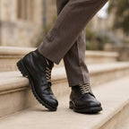 Samuel | Women's Lace-Up Faux Leather Boots, Classic Ankle Boots | Everlasting Boutique