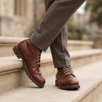 Samuel | Women's Lace-Up Faux Leather Boots, Classic Ankle Boots | Everlasting Boutique