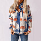 Sandra | Women's Button-Up Jacket, Structured Midweight Jacket | Everlasting Boutique | Blue