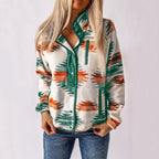 Sandra | Women's Button-Up Jacket, Structured Midweight Jacket | Everlasting Boutique | Green